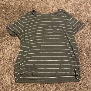 Size Small green and white striped shirt
